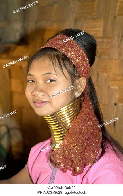 North Thailand - Mae Hong Son, Lady of the Long Necked Karen hill tribe