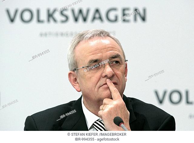 Martin Winterkorn, chief executive officer of Volkswagen AG, during the financial statement press conference on 13.03.2008 in Wolfsburg, Lower Saxony, Germany