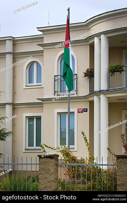 Embassy of Palestine in International Street in Prague - Suchdol on November 3, 2023. (CTK Photo/Petr Malina)