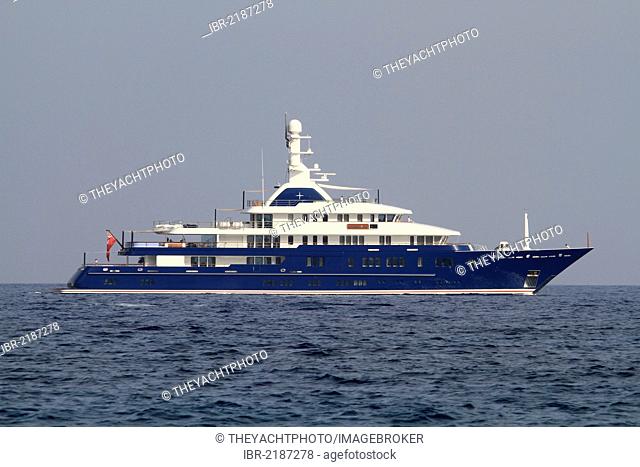 Motor yacht, Northern Star, built by Luerssen Yachts, overall length 75.40 m, built in 2009, on the Côte d'Azur, France, Mediterranean, Europe