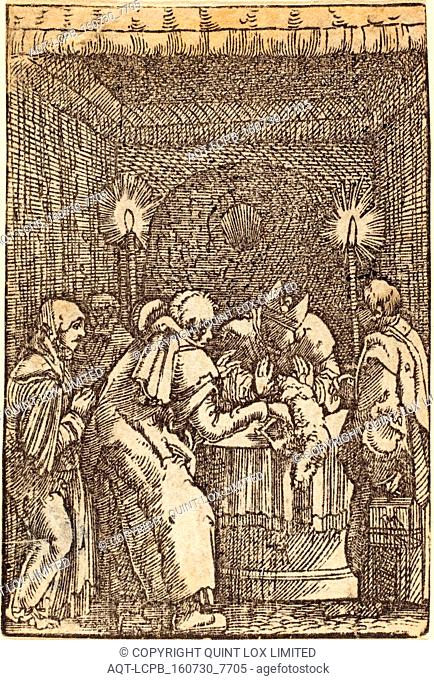 Albrecht Altdorfer (German, 1480 or before - 1538), Joachim's Offering Refused, c. 1513, woodcut