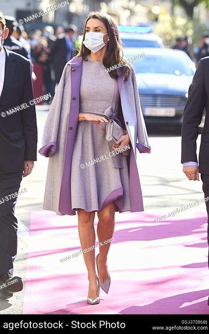 Queen Letizia of Spain attends Delivery of the 32nd edition of the 'Rei Jaume I Awards' at Lonja de los Mercaderes on November 30, 2020 in Valencia, Spain