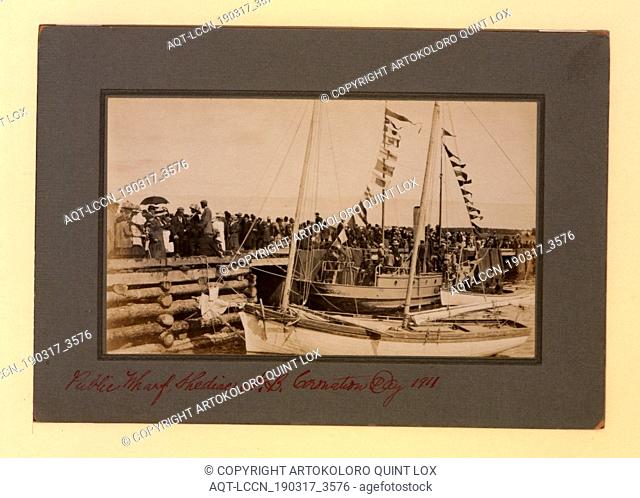 The public wharf, Shediac, New Brunswick, Coronation Day, 1911