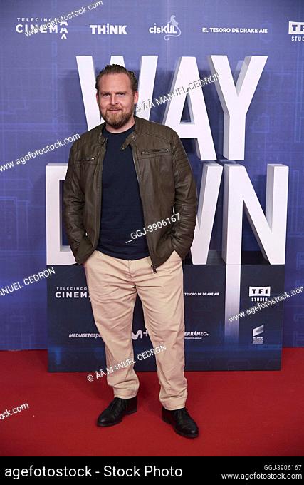 Axel Stein attends ‘Way Down’ Premiere at Capitol CInema on November 10, 2021 in Madrid, Spain