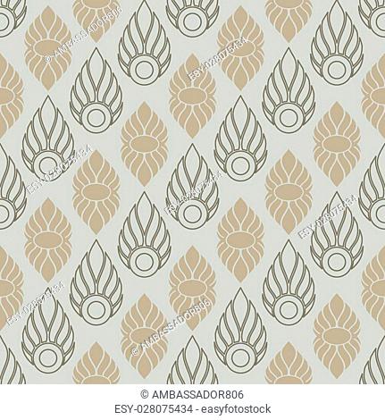 Arabic seamless pattern. Abstract texture, floral wallpaper background