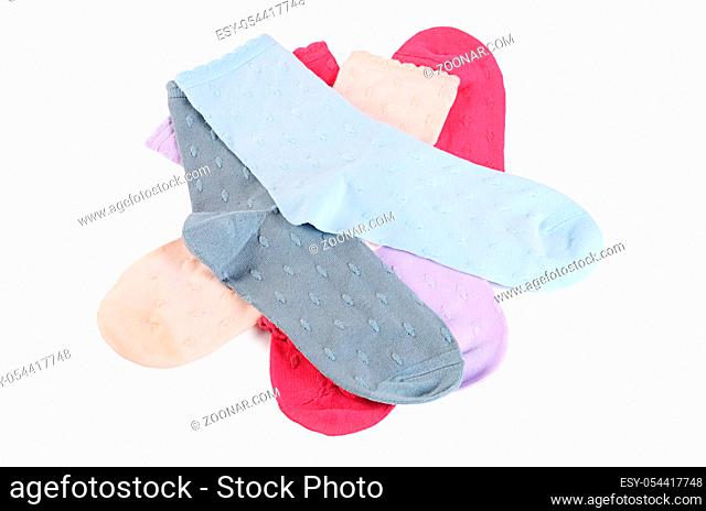 Women's socks isolated on a white background