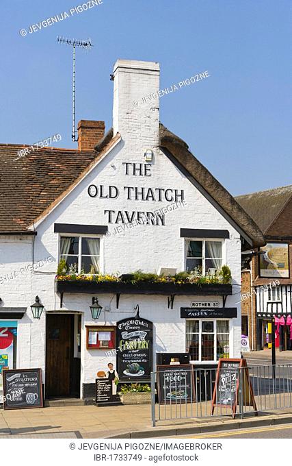 The Old Thatch Tavern, Rother Street, Stratford-upon-Avon, Warwickshire, England, United Kingdom, Europe