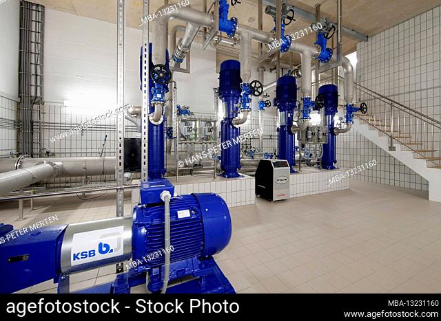 Pumps in a waterworks in Konz, Moselle, Rhineland-Palatinate, Germany