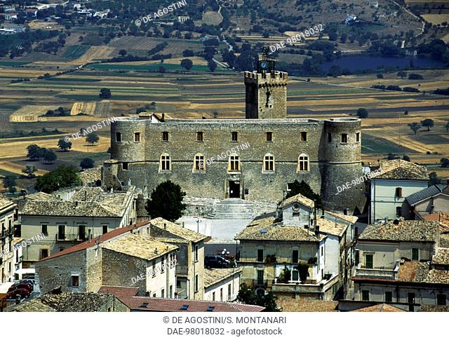 View of Piccolomini castle, Capestrano, Abruzzo, Italy, 10th-15th century
