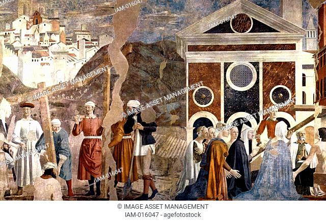 Piero Della Francesca 1416-1417 -1492 . Discovery and Proof of the True Cross, Fresco, at San Francesco, Arezzo. Circa 1460