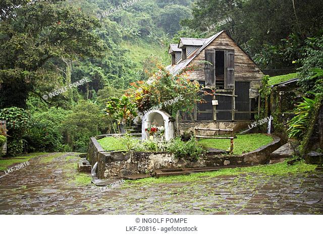 House with garden at a coffee plantation, La Griveliere, Kaffee Plantage, Maison de Cafe, Vieux-Habitants, Caribbean, America