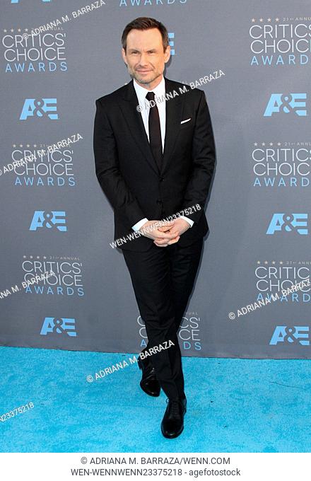 21st Annual Critics Choice Awards 2016 held at the Barker Hanger Airport in Santa Monica. Featuring: Christian Slater Where: Los Angeles, California