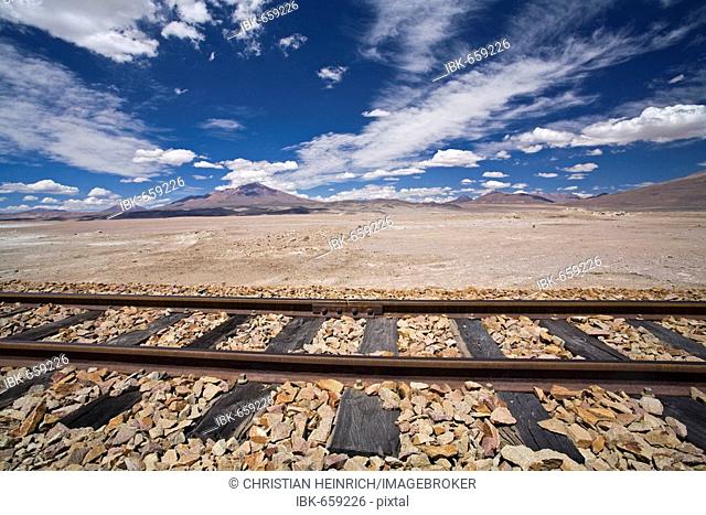 Rails, Altiplano, Bolivia, South America