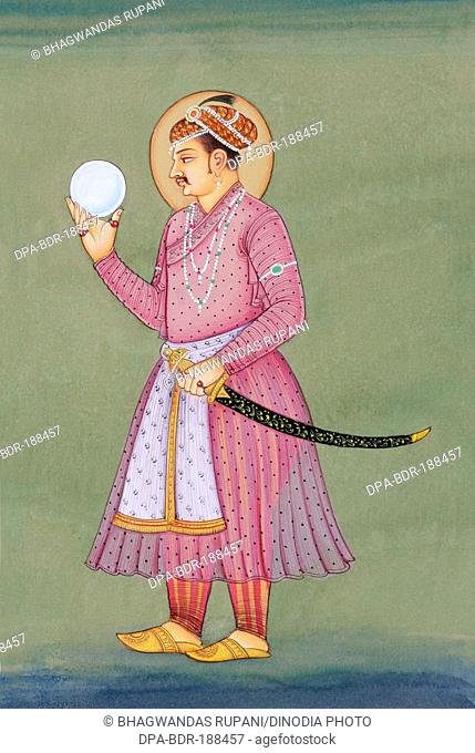 Miniature painting of Mughal Emperor Jahangir