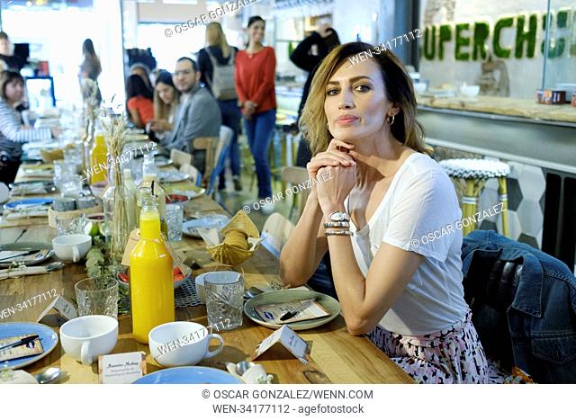 Nieves Alvarez presents new Fontaneda campaign at Superchulo restaurant Featuring: Nieves Alvarez Where: Madrid, Spain When: 08 May 2018 Credit: Oscar...