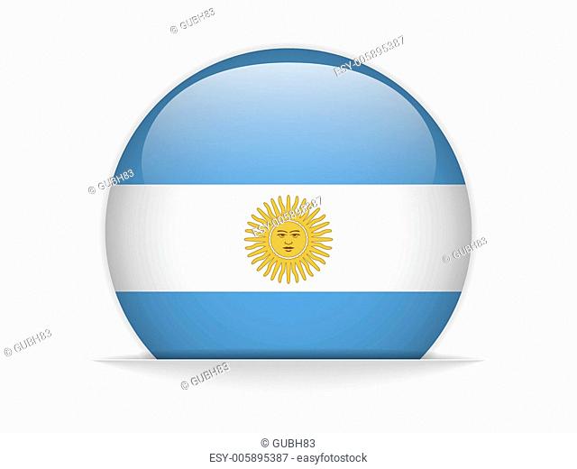 Argentina Flag Glossy Button