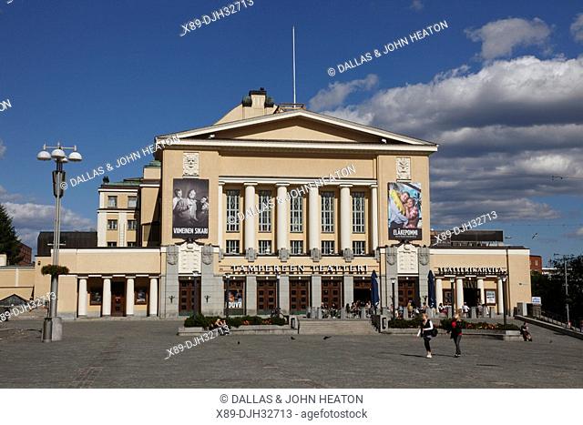 Finland, Region of Pirkanmaa, Tampere, City, Central Square, Neo-Classical Tampere Theatre