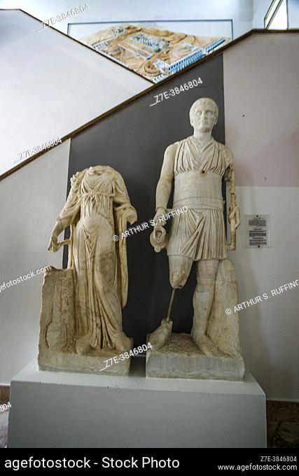 Sculptures. Interior of Carthage National Museum. Byrsa, Carthage, Tunisia, Africa