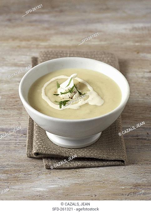 Haddock and parsnip soup with cream