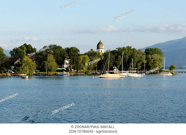 View over the Chiemsee to the Fraueninsel