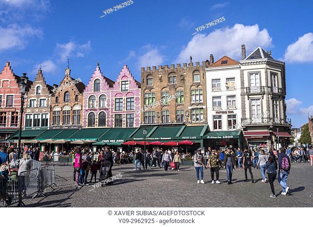 Grote Markt ""Big Market Square"", Bruges, Belgium