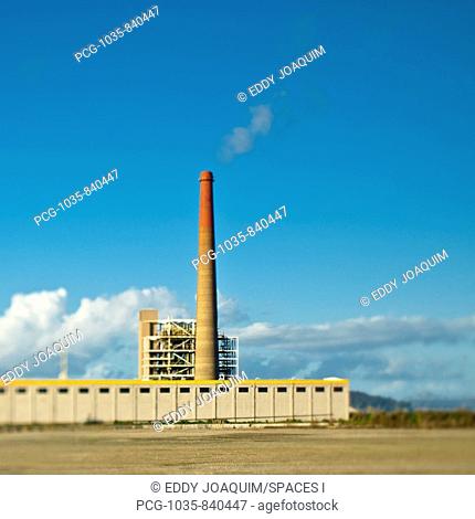 Factory with Smokestack