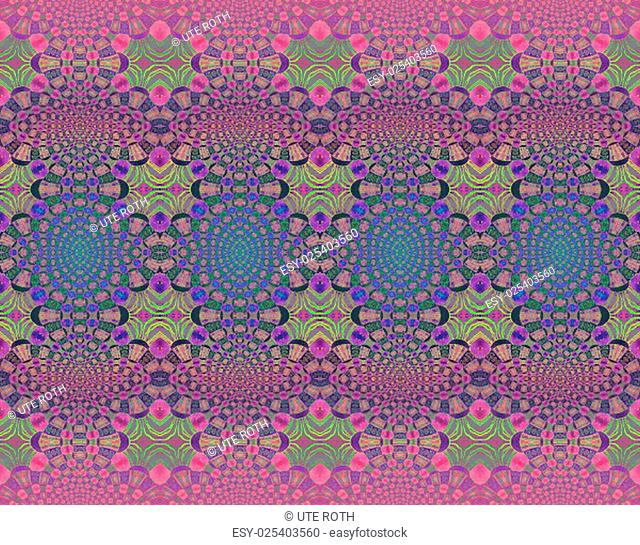 Abstract geometric background, seamless ornate ellipse pattern in purple shades