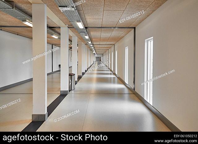 Plain corridor in a modern building