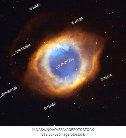 In one of the largest and most detailed celestial images ever, astronomers today unveil the coil-shaped Helix Nebula to celebrate Astronomy Day