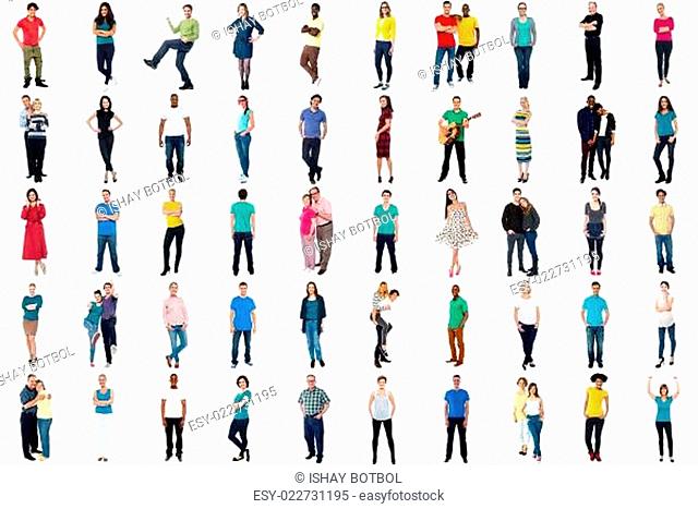 Collection of full length diversified people