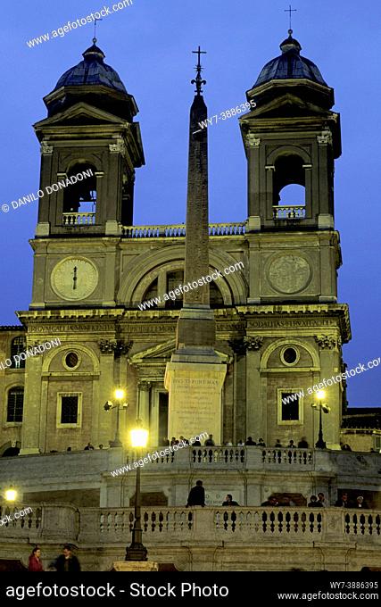 trinita dei monti church, rome, italy