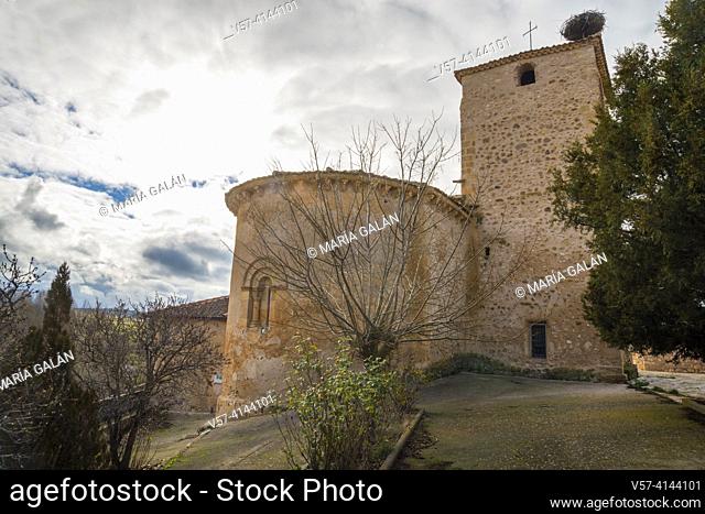 Romanesque church. Santa Marta del Cerro, Segovia province, Castilla Leon, Spain