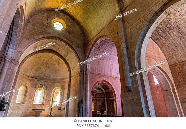 France, Provence-Alpes-Cote-d'Azur, Var, nave of the church of the cistercian abbey of the Thoronet