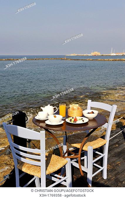 beachfront 'Ouzeri' restaurant, Almyra Luxury Spa Hotel, Paphos, Cyprus, Eastern Mediterranean Sea