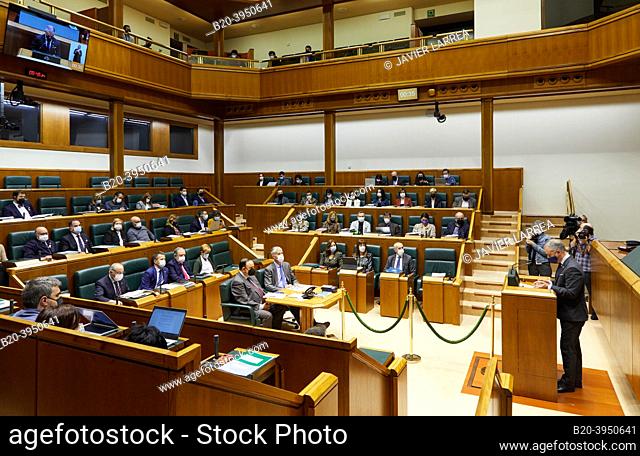 D. Iñigo Urkullu Renteria, Lehendakari del Gobierno Vasco, Sesión Parlamentaria celebrada el día 04 de Marzo de 2022, Pleno de Control donde las parlamentarias...