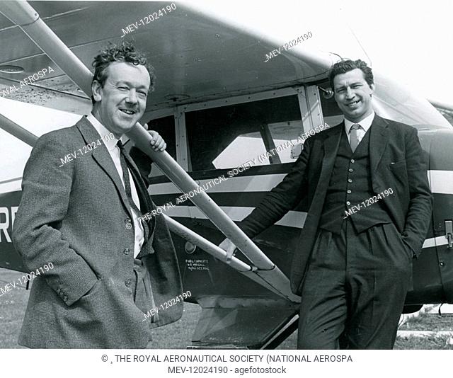 From left: John Britten (?-1977) and Nigel Desmond Norman (1929-2002) in Bembridge, Isle of Wight, 1966