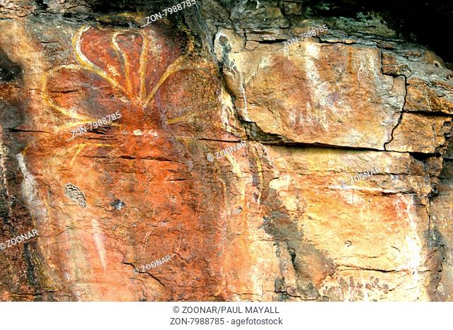 Rock Painting Spirit Postard Aborigines Australien 