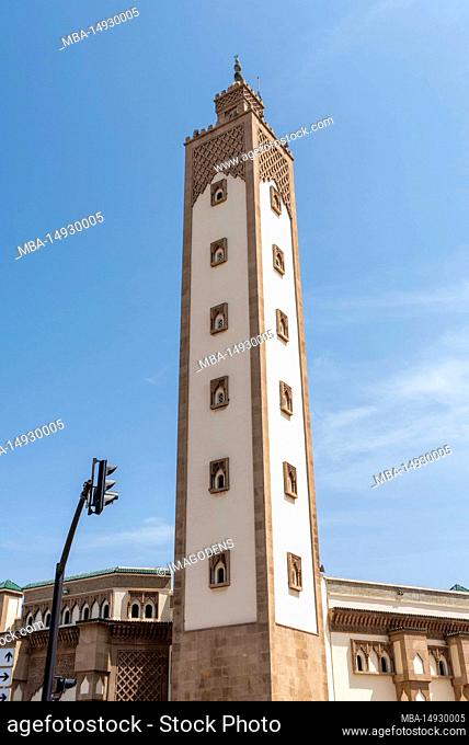 Richly ornated Mohammed V mosque in downtown Agadir Morocco