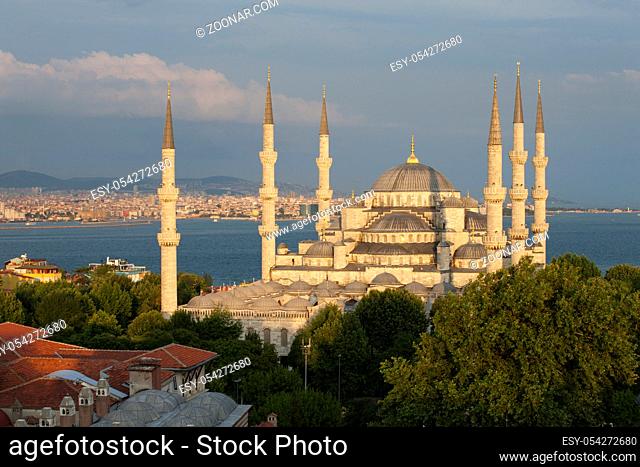 The Blue Mosque in the afternoon, Istanbul. Turkey