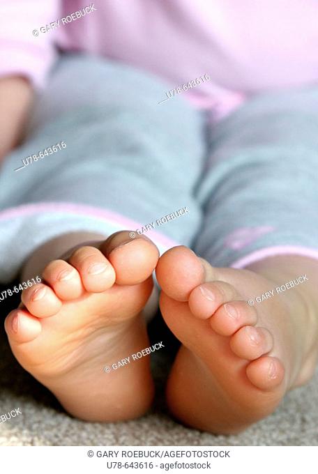 Feet of young child