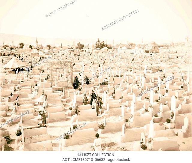 Damascus (Esh-Sham). Cemetery of the Meidan. 1898, Syria, Damascus
