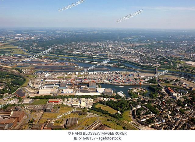 Duisburg harbour, Duisport, Duisburg, Ruhr Area, North Rhine-Westphalia, Germany, Europe