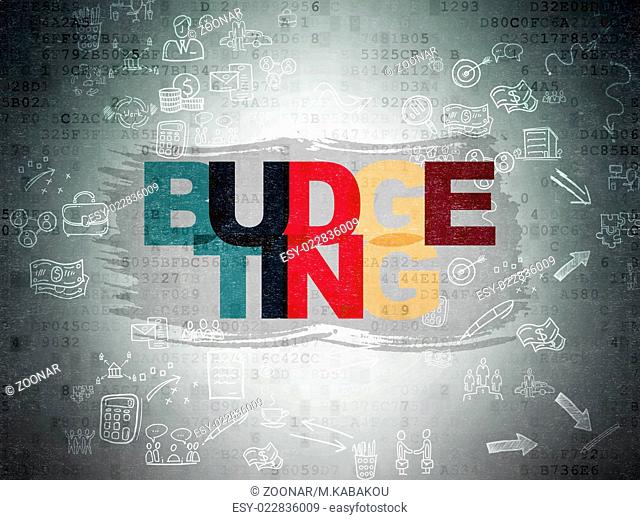 Finance concept: Budgeting on digital background