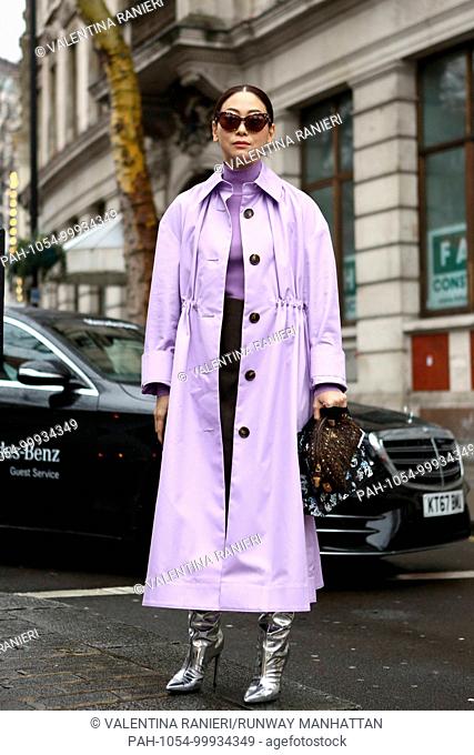 Maiko Shibata, Creative Director at Restir, attending the Erdem runway show during London Fashion Week - Feb 19, 2018 - Photo: Runway Manhattan/Valentina...