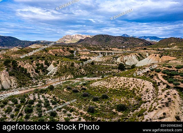 The Badlands of Abanilla and Mahoya in the Murcia region in Spain