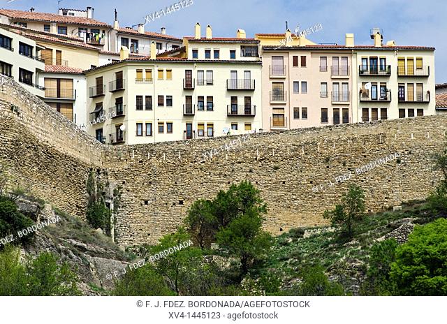 Panoramic view of Morella village  Castellón  Spain