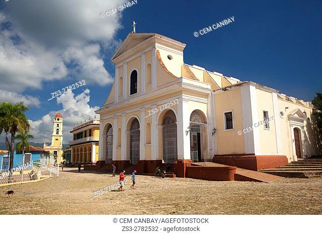 View to the Iglesia de Santisima Trinidad Church, Romantic Museum and Museo Nacional de la Lucha Contra Bandidos-National Museum of the Fight Against Bandits in...