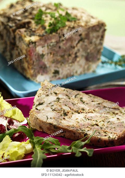 Meat terrine made with three type of meat