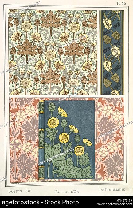 Gold button. Grasset, Eugène, 1841-1917 (Compile) Poidevin, A. (Artist). The plant and its ornamental applications. Date Issued: 1896 (Inferred) Place: Paris...