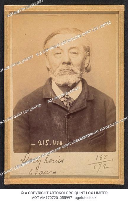 Dery. Louis. 60 ans, nÃ© Ã  Cobugny (NiÃ¨vre). Cordonnier. Anarchiste. 9/3/94., 1894, Albumen silver print from glass negative, 10.5 x 7 x 0